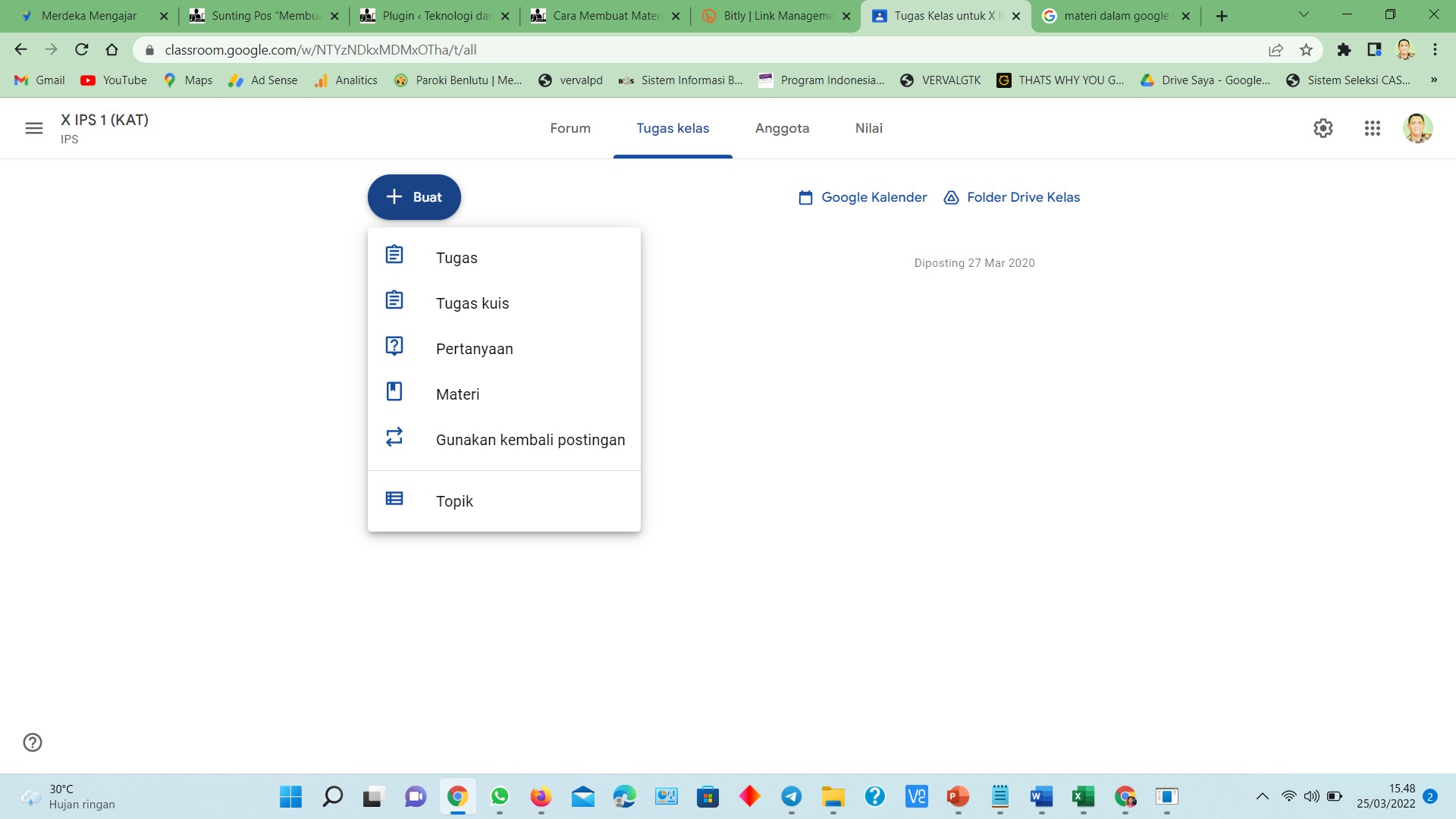 Membuat Tugas Dalam Google Classroom